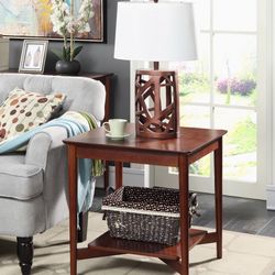 Brand New in Box High Quality Mid-Century Style Wooden Mahogany Square End Table