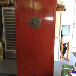 Chinise Red Armoire