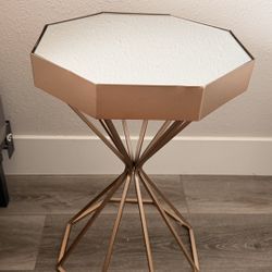 Gold Mirror Side Table 