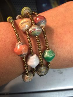 Paper mâché bracelet
