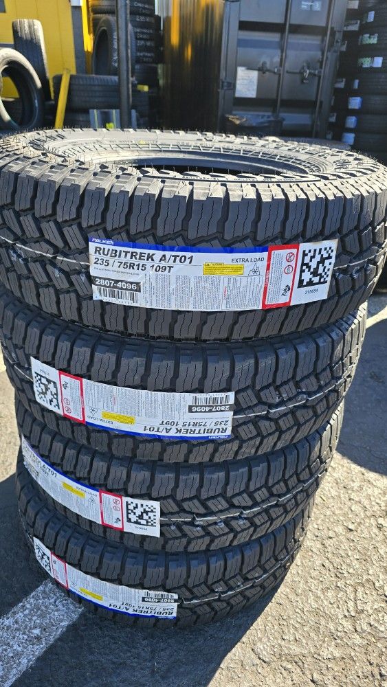 4 NEW TIRES 235/75/15 w/50 k Miles Warranty $620 FALKEN RUBITREK AT01 π π FREE INSTALLATION π π