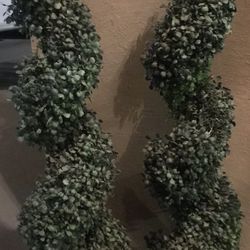 Artificial Spiral Topiary Trees