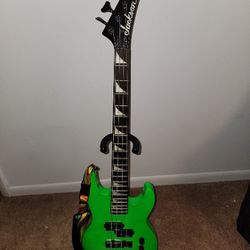 Green Jackson Bass Guitar Short Scale