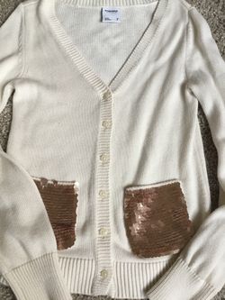 Sonoma brand cardigan sequin sweater girls size 7