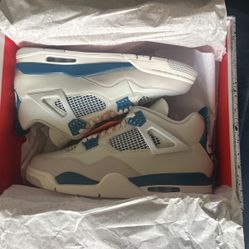 Off White/ Military Blue 4s