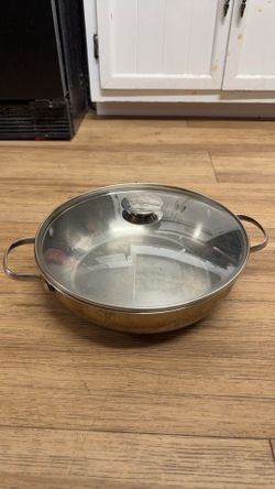 WOLL Stainless Steel Paella Pan / Shallow Casserole with Glass Lid