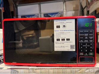 Microwave Oven, 700 Watts, New (Color Red) 0.7 cu. ft. 17.56 IN W × 12.72 IN D x 9.57