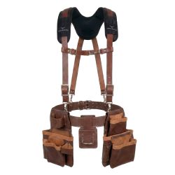OXEN Framing Leather Tool Belt + Suspenders, Carpenter carpenter Tool Belt Rig