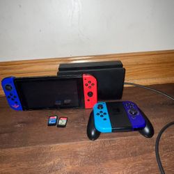 nintendo switch with 2 Games 