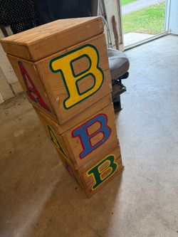 Vintage ABC storage boxes.