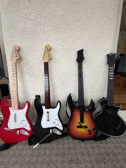 Guitar Hero & Rock Band Wireless Guitar Lot - Xbox 360, PS3, PS4, PS5
