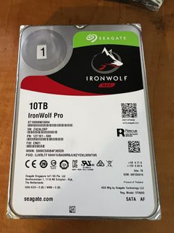 4 of Seagate IronWolf ST1000NE0004 10TB NAS 7200RPM 256MB Cache SATA 6.0