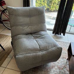 Comfy Gray Rocking Recliner Chair