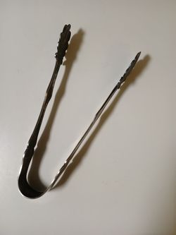 Silver plate ice tongs