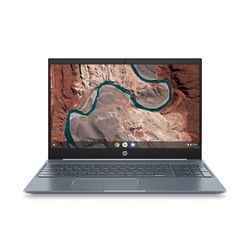 HP Chromebook 15.6" Full HD Touchscreen, Intel Core i3-8130U, 4GB SDRAM, 128GB eMMC, Audio by B&O, Ceramic White/Cloud Blue, Backlit Keyboard.
