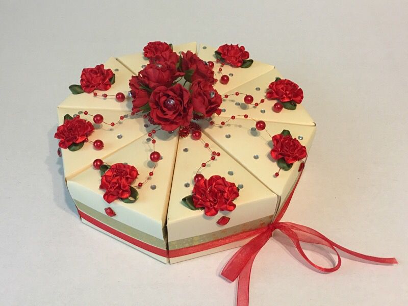 Wedding Birthday Favor Box Cake slice Favor Box
