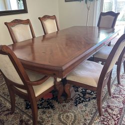 Dining Table With 6 Chairs and Matching Buffet