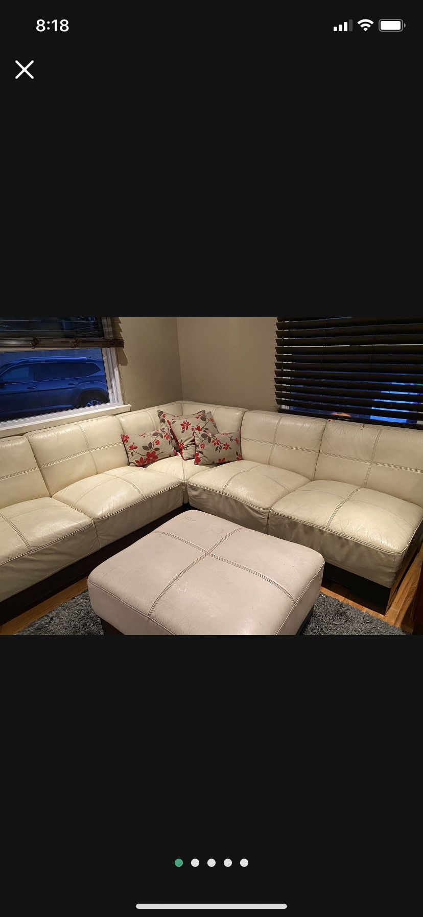 Sectional Leather Couch $160