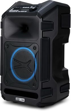 Altec Lansing - Portable Speaker Sonic Boom 120, Powerful 120W Peak Power, IP67 Waterproof Design, Multicolor LED Lights, Aux Input, FM Radio, Perfect