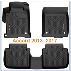TPE Floor Mats Liners Custom Fit Honda Accord 2013 Thru 2017