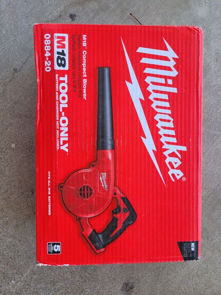 Milwaukee M18 compact blower-100CFM, 160 MPH 0880-20...NEW_NUEVO $100 PRECIO FIJO_FIRM PRICE
