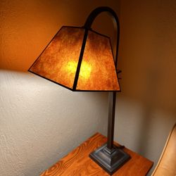 Vintage Height-adjustable Mica Lamp 