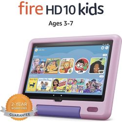 Amazon Fire HD 10 Kids tablet, 10.1", 1080p Full HD, ages 3–7, 32 GB, Lavender