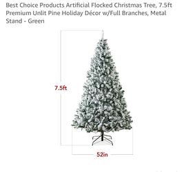 7.5’ Christmas Tree Flocked