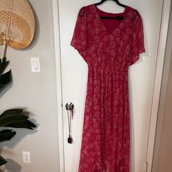 $15 Pink Floral Maxi Dress Women’s Large