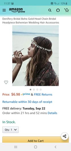 Denifery Bridal Boho Gold Head Chain Bridal Headpiece Bohemian Wedding Hair Accessories