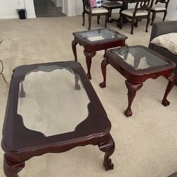 Coffee Table and Side Stool Set 