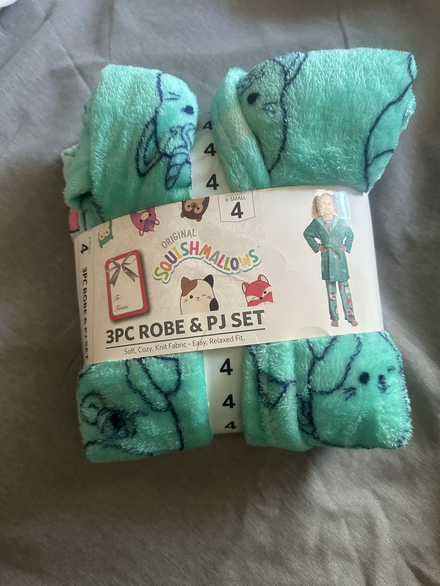 Squishmallows 3 Piece Robe & Pj Set