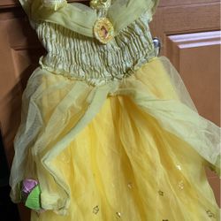 Disney Belle princess dress costume size 5/6 S