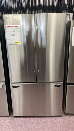 LG Counter-Depth MAX 26.5-cu ft 36-in Wide French Door Refrigerator with Ice Maker (Stainless Steel) ENERGY STAR Certified
