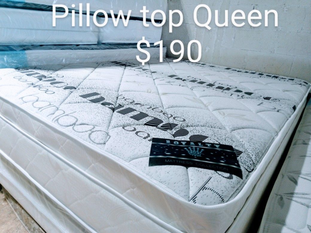 $190 Queen Pillow Top Mattress Only Brand New Free Delivery Same-day 