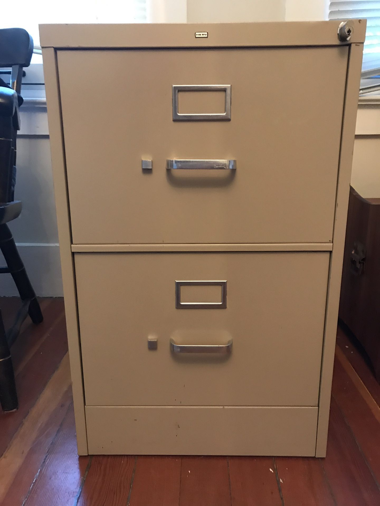 Vertical Metal File Cabinet - 2 drawer