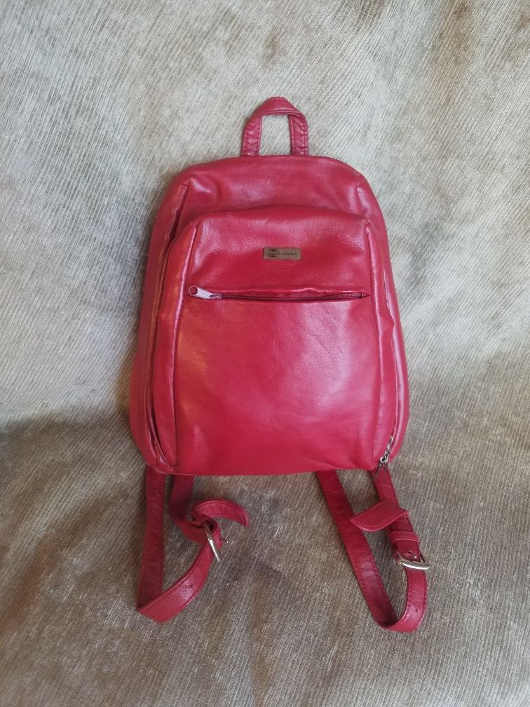 Red Pelle Studio leather backpack