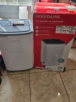 Frigidaire 10,000 BTU Portable Air Conditioner, Dehumidifier & Fan in White - FHPC102AC1.  $295 obo