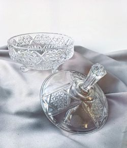 Crystal Cut Candy Dish