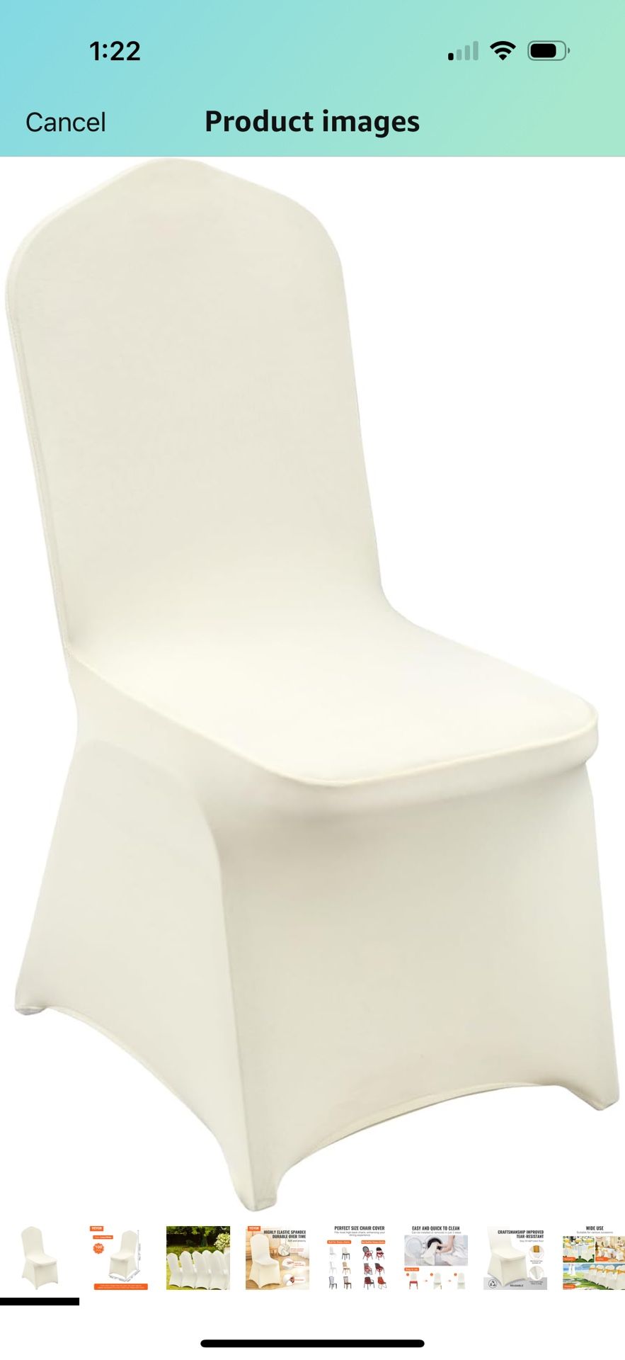 Ivory Chair Covers Polyester Spandex