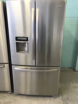 Stainless Steel Kenmore Elite French Door Refrigerator With 120 Day Warranty