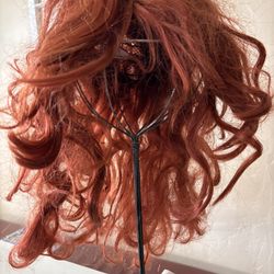 Halloween costume red hair ginger light curls used