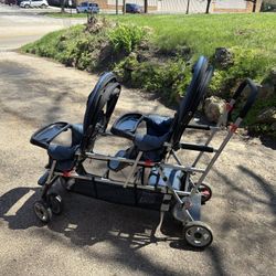Joovy Triple Stroller Sit And Stand Caboose 
