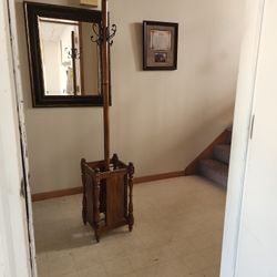 Coat Rack With Umbrella Rack