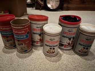 Vintage American plastic and playskool bricks