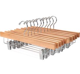 10 pack Wooden Pants Skirts Hangers
