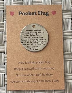 Pocket Hug Inspirational Charm with Card