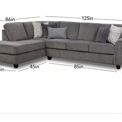 Sectional Couch with Ottaman