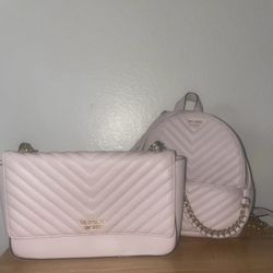 Matching Victoria Secret Purse & Backpack Pink