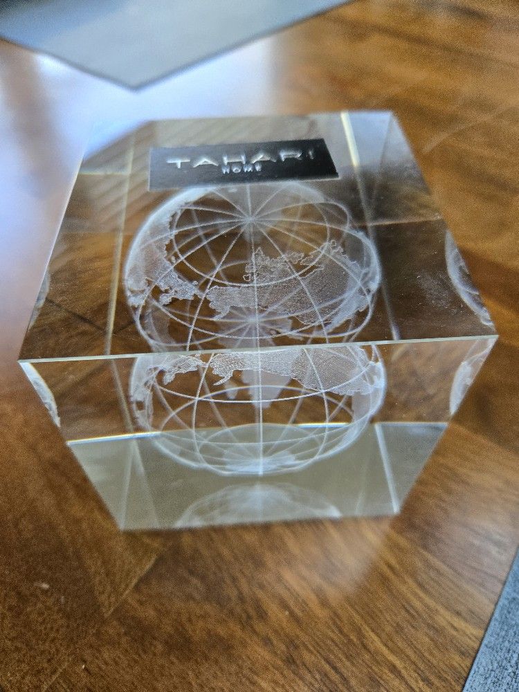 Glass Paperweight Of The World